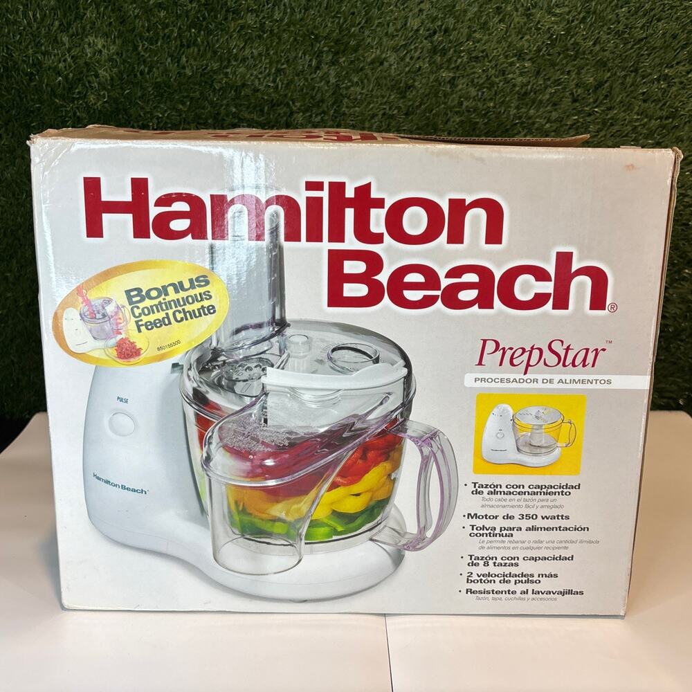 Hamilton Beach PrepStar 70550R 8-Cup 350W Food Processor White Pulse Feed